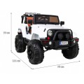All Terrain Dobíjecí auto pro děti bílá Jeep Terrain Ride-On + Remote + Světla Zvuky