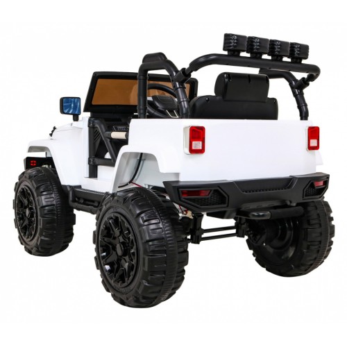 All Terrain Dobíjecí auto pro děti bílá Jeep Terrain Ride-On + Remote + Světla Zvuky