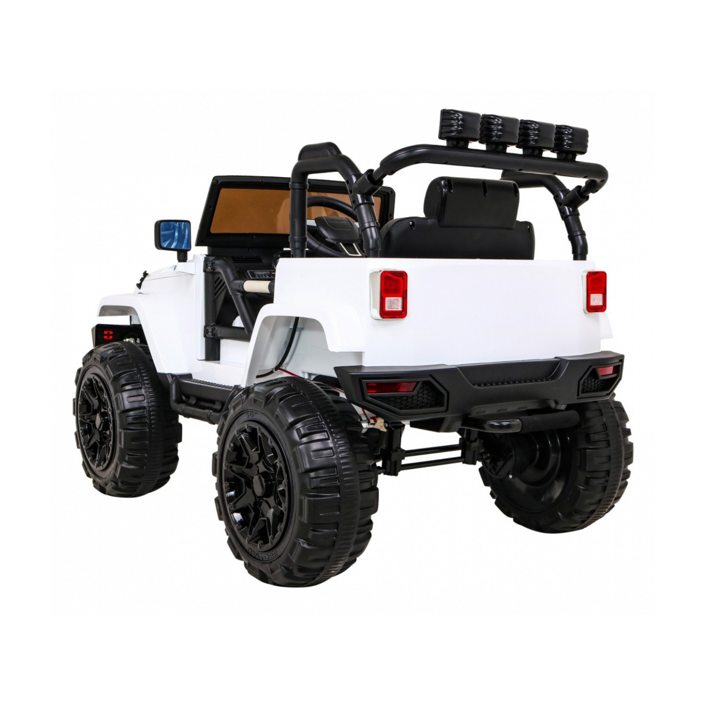 All Terrain Dobíjecí auto pro děti bílá Jeep Terrain Ride-On + Remote + Světla Zvuky