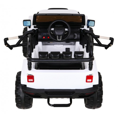 All Terrain Dobíjecí auto pro děti bílá Jeep Terrain Ride-On + Remote + Světla Zvuky