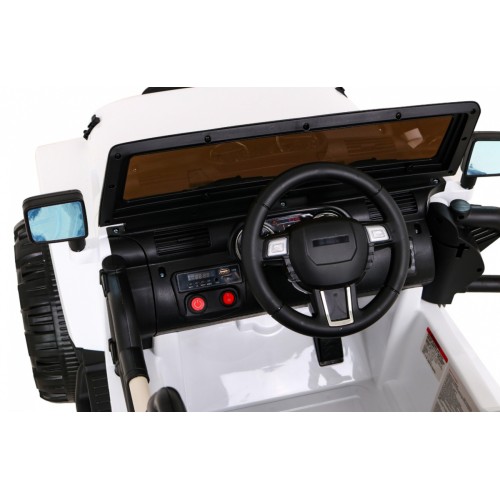 All Terrain Dobíjecí auto pro děti bílá Jeep Terrain Ride-On + Remote + Světla Zvuky