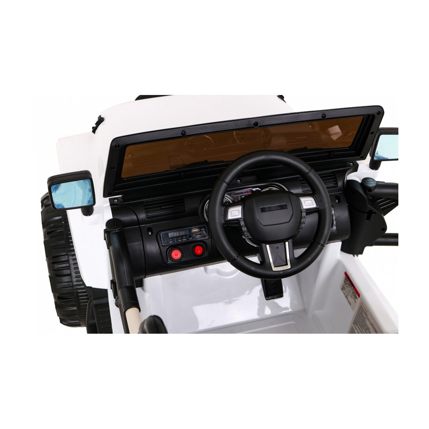 All Terrain Dobíjecí auto pro děti bílá Jeep Terrain Ride-On + Remote + Světla Zvuky
