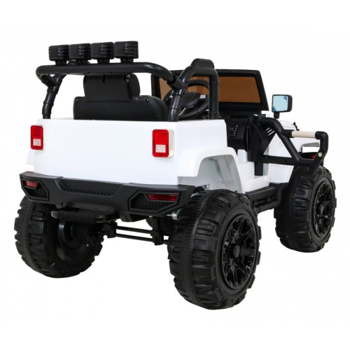 All Terrain Dobíjecí auto pro děti bílá Jeep Terrain Ride-On + Remote + Světla Zvuky