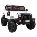 All Terrain Dobíjecí auto pro děti bílá Jeep Terrain Ride-On + Remote + Světla Zvuky