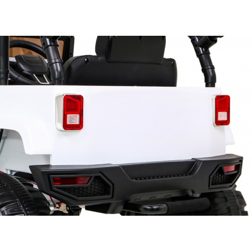 All Terrain Dobíjecí auto pro děti bílá Jeep Terrain Ride-On + Remote + Světla Zvuky