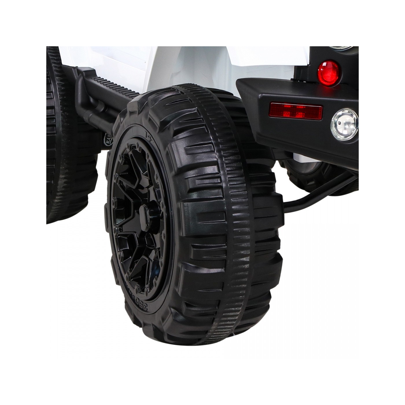 All Terrain Dobíjecí auto pro děti bílá Jeep Terrain Ride-On + Remote + Světla Zvuky