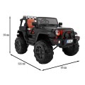 All Terrain dobíjecí auto pro děti černý Jeep terénní auto dálkové světlo