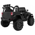 All Terrain dobíjecí auto pro děti černý Jeep terénní auto dálkové světlo
