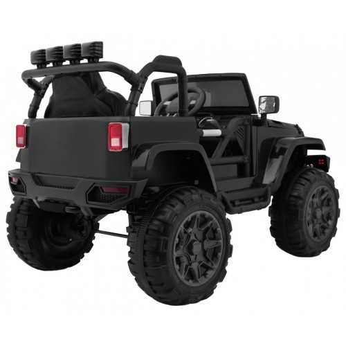 All Terrain dobíjecí auto pro děti černý Jeep terénní auto dálkové světlo