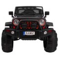 All Terrain dobíjecí auto pro děti černý Jeep terénní auto dálkové světlo