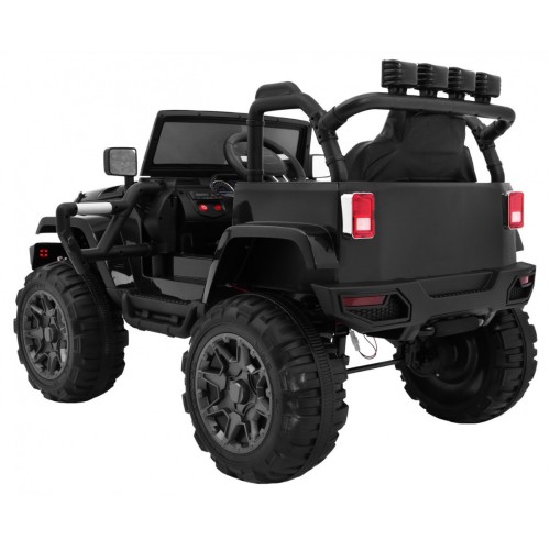 All Terrain dobíjecí auto pro děti černý Jeep terénní auto dálkové světlo