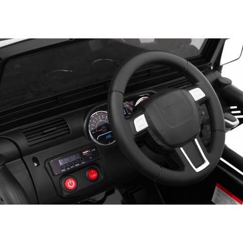 All Terrain dobíjecí auto pro děti černý Jeep terénní auto dálkové světlo