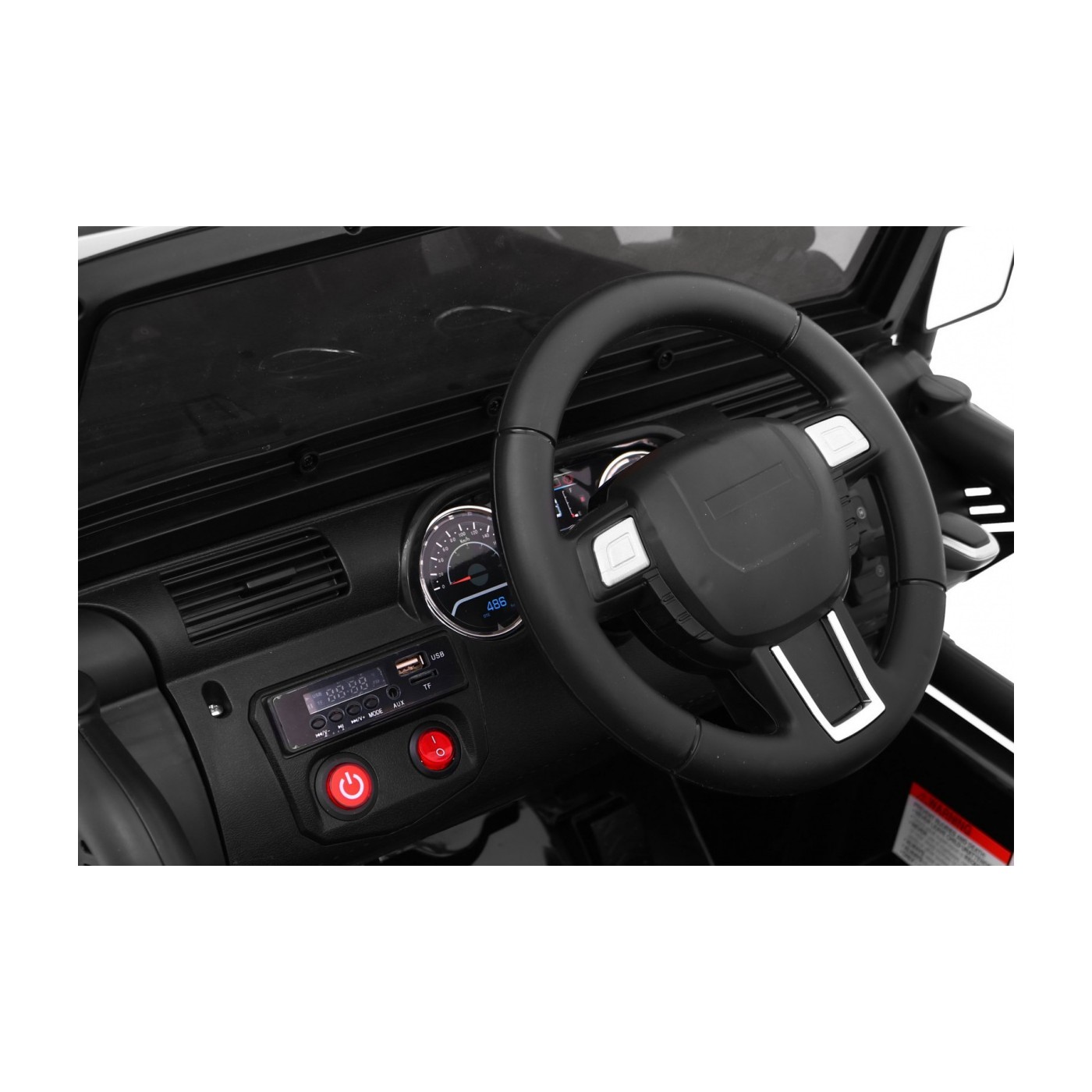 All Terrain dobíjecí auto pro děti černý Jeep terénní auto dálkové světlo