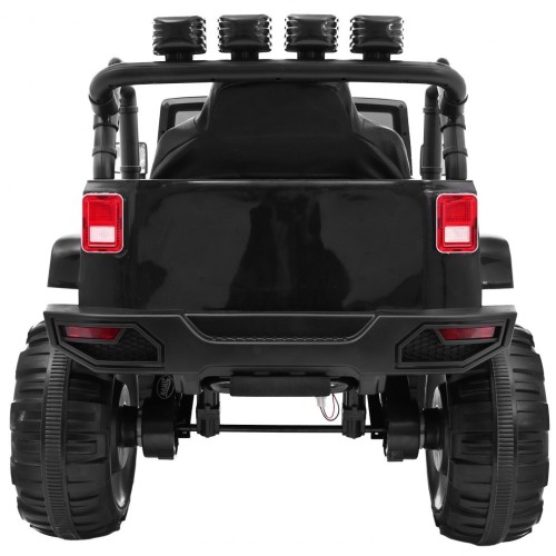 All Terrain dobíjecí auto pro děti černý Jeep terénní auto dálkové světlo