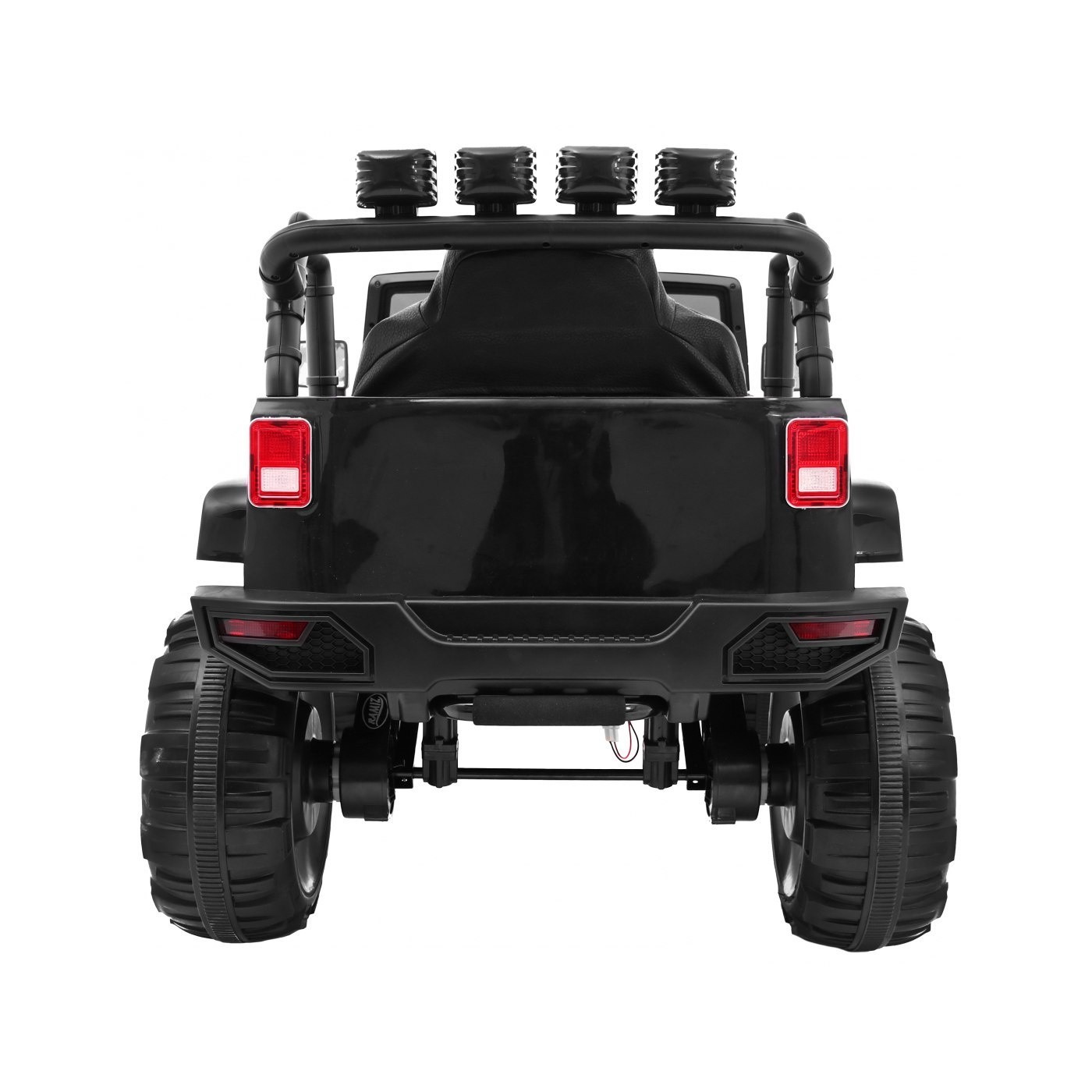 All Terrain dobíjecí auto pro děti černý Jeep terénní auto dálkové světlo
