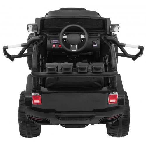 All Terrain dobíjecí auto pro děti černý Jeep terénní auto dálkové světlo