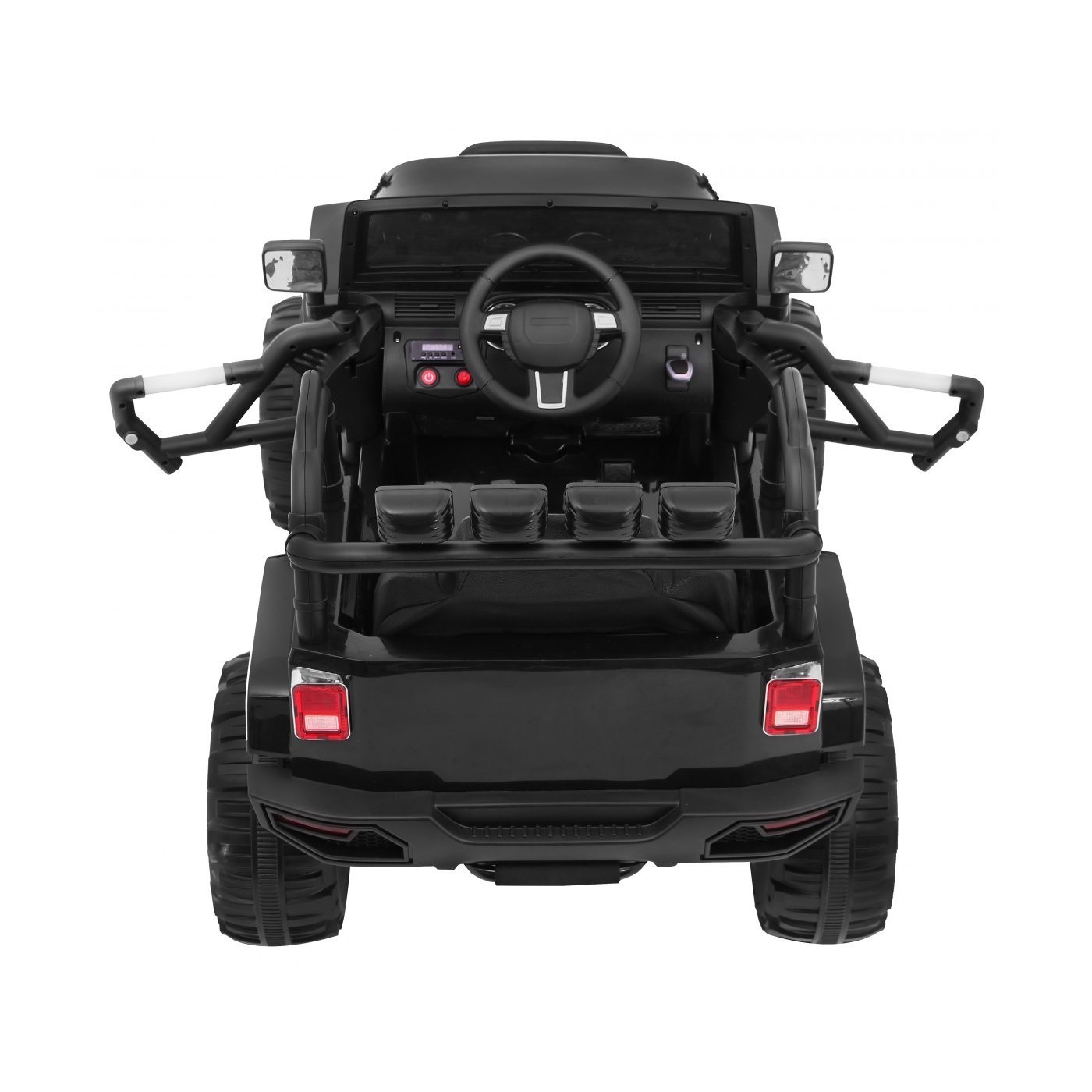 All Terrain dobíjecí auto pro děti černý Jeep terénní auto dálkové světlo