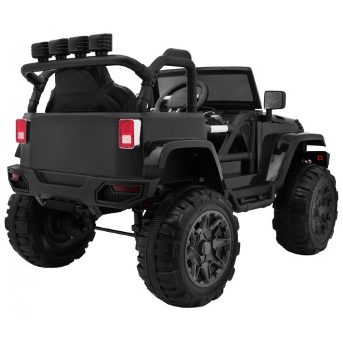 All Terrain dobíjecí auto pro děti černý Jeep terénní auto dálkové světlo