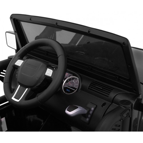 All Terrain dobíjecí auto pro děti černý Jeep terénní auto dálkové světlo