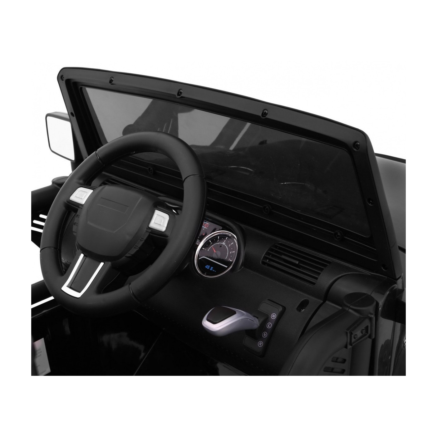All Terrain dobíjecí auto pro děti černý Jeep terénní auto dálkové světlo