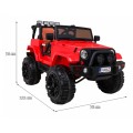 All Terrain Dobíjecí auto pro děti Červený Jeep Terénní auto Dálkové světlo Buggy