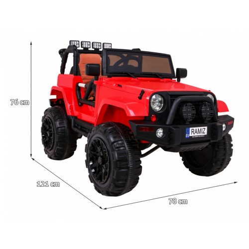 All Terrain Dobíjecí auto pro děti Červený Jeep Terénní auto Dálkové světlo Buggy