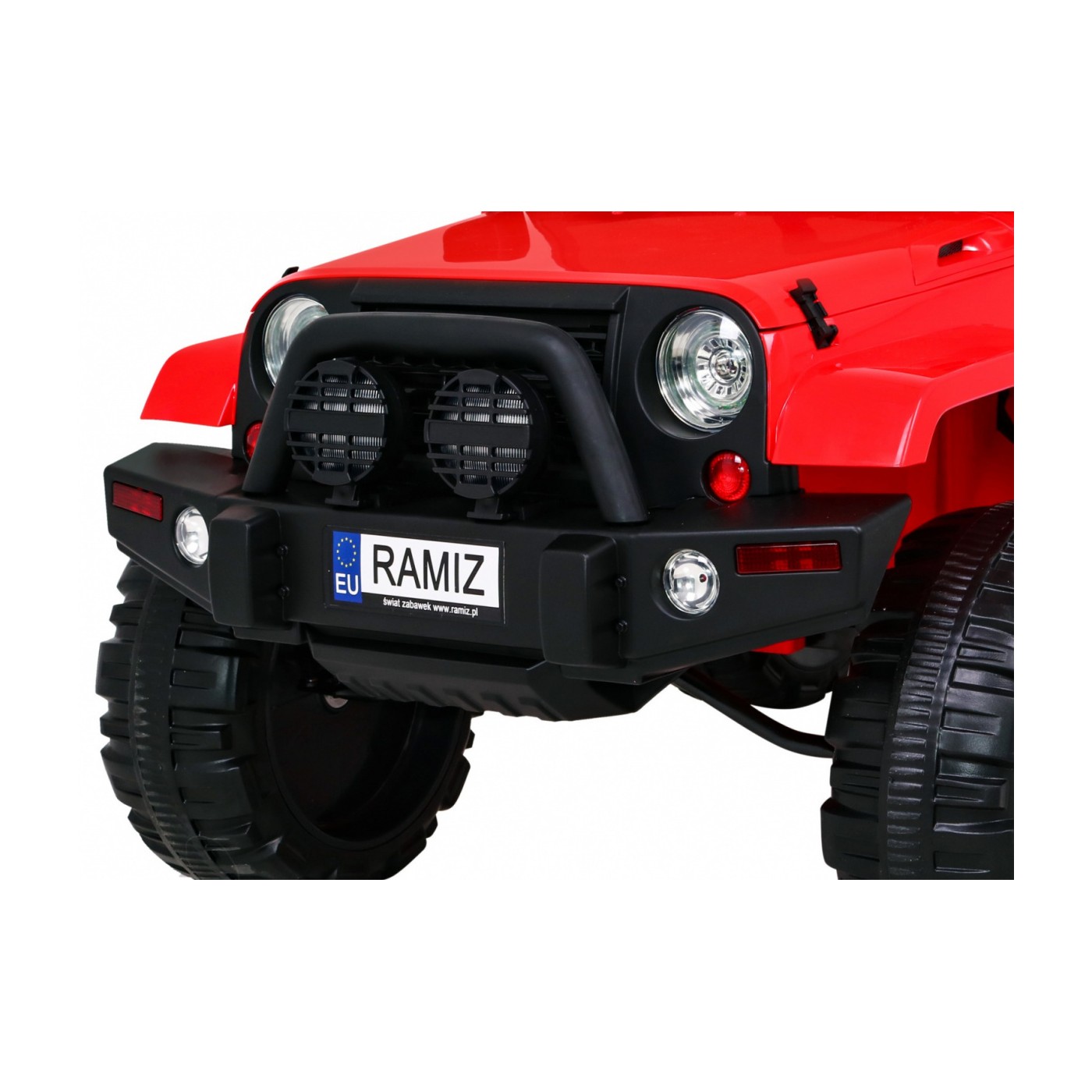 All Terrain Dobíjecí auto pro děti Červený Jeep Terénní auto Dálkové světlo Buggy