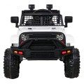 Autko Jeep Dark Night na baterii pro děti bílá + pomalý start + EVA + audio LED