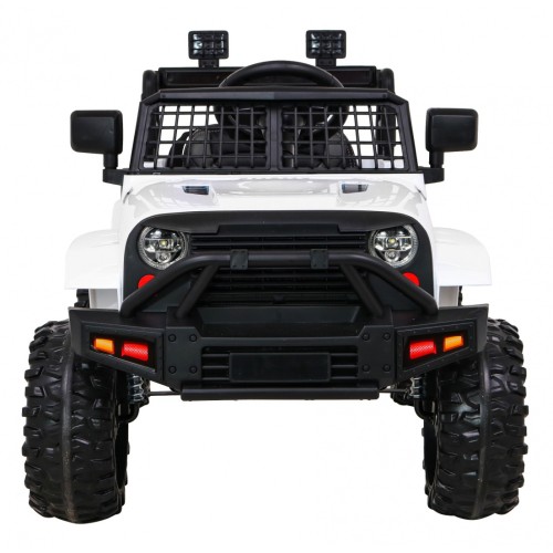 Autko Jeep Dark Night na baterii pro děti bílá + pomalý start + EVA + audio LED