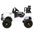 Autko Jeep Dark Night na baterii pro děti bílá + pomalý start + EVA + audio LED