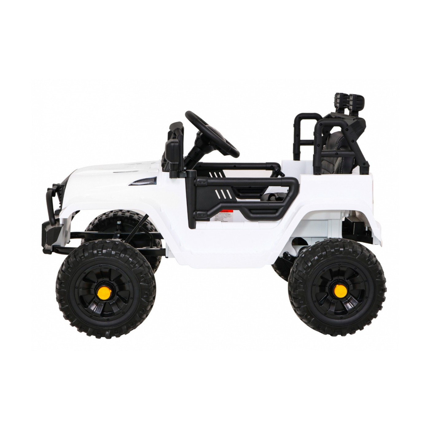 Autko Jeep Dark Night na baterii pro děti bílá + pomalý start + EVA + audio LED