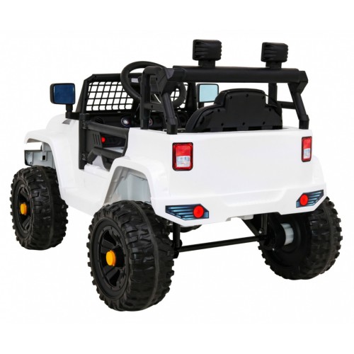 Autko Jeep Dark Night na baterii pro děti bílá + pomalý start + EVA + audio LED