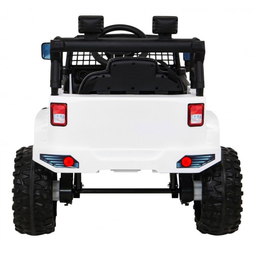 Autko Jeep Dark Night na baterii pro děti bílá + pomalý start + EVA + audio LED