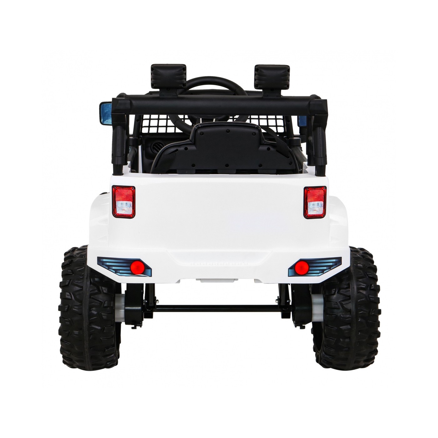 Autko Jeep Dark Night na baterii pro děti bílá + pomalý start + EVA + audio LED