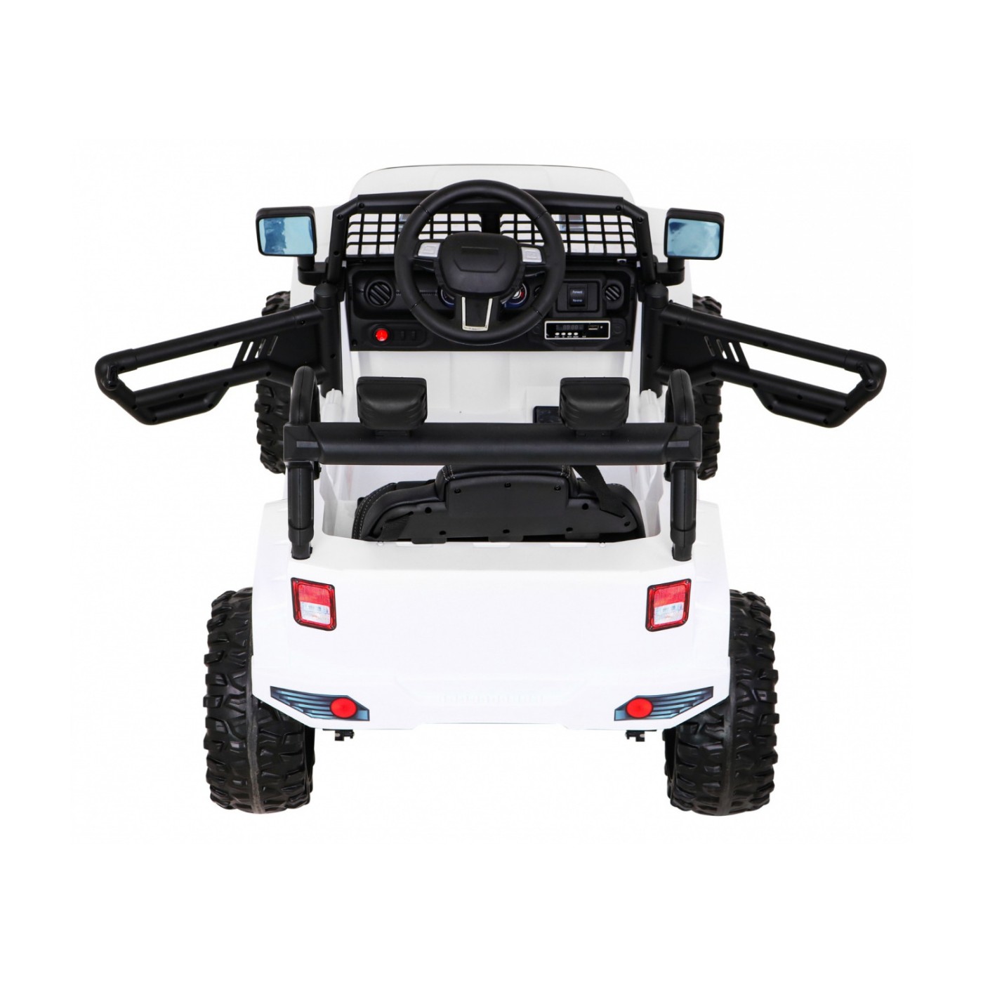 Autko Jeep Dark Night na baterii pro děti bílá + pomalý start + EVA + audio LED