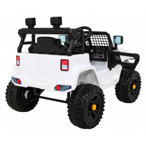 Autko Jeep Dark Night na baterii pro děti bílá + pomalý start + EVA + audio LED