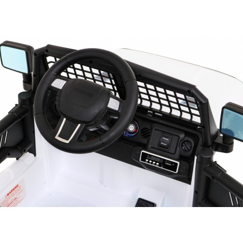 Autko Jeep Dark Night na baterii pro děti bílá + pomalý start + EVA + audio LED