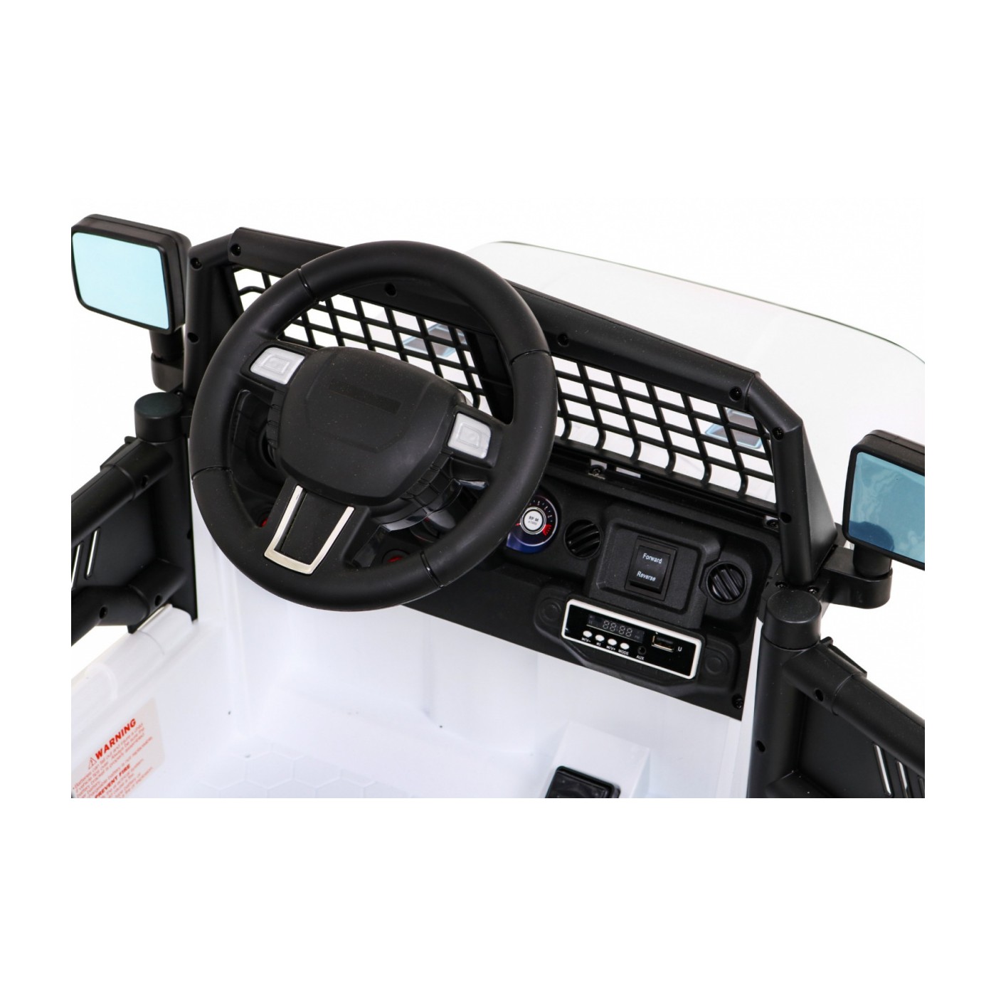 Autko Jeep Dark Night na baterii pro děti bílá + pomalý start + EVA + audio LED