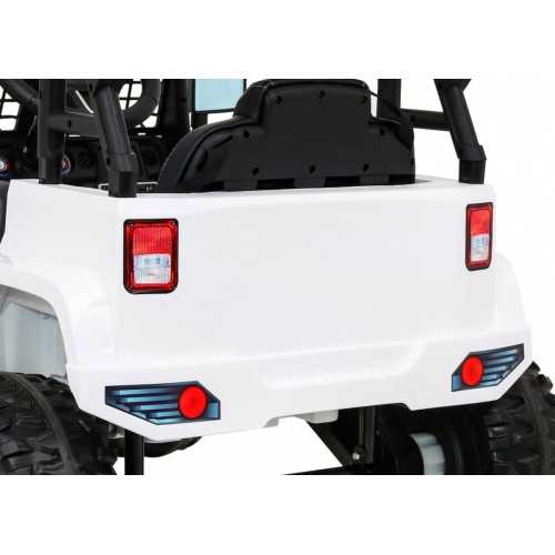 Autko Jeep Dark Night na baterii pro děti bílá + pomalý start + EVA + audio LED