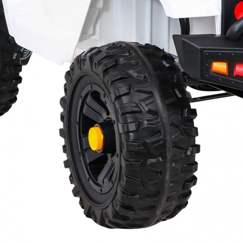 Autko Jeep Dark Night na baterii pro děti bílá + pomalý start + EVA + audio LED