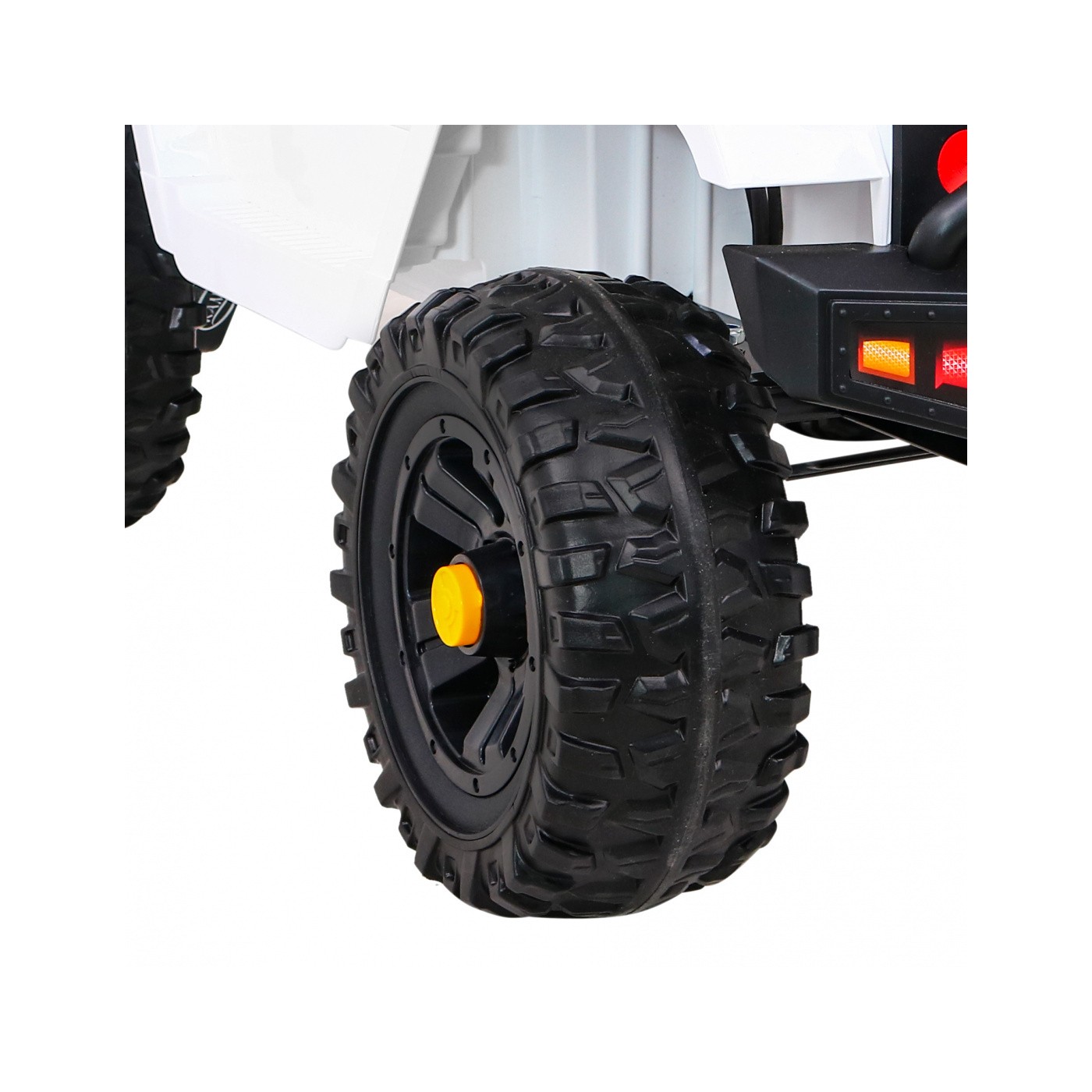 Autko Jeep Dark Night na baterii pro děti bílá + pomalý start + EVA + audio LED