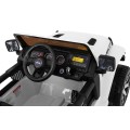 Jeep Wrangler Rubicon dětská baterie bílá dálkové rádio MP3 LED kola EVA