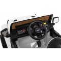 Jeep Wrangler Rubicon dětská baterie bílá dálkové rádio MP3 LED kola EVA