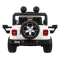 Jeep Wrangler Rubicon dětská baterie bílá dálkové rádio MP3 LED kola EVA