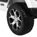 Jeep Wrangler Rubicon dětská baterie bílá dálkové rádio MP3 LED kola EVA