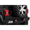 Jeep Wrangler Rubicon dětská baterie černá + dálkové ovládání + rádio MP3 LED + kola EVA