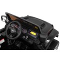 Jeep Wrangler Rubicon dětská baterie černá + dálkové ovládání + rádio MP3 LED + kola EVA