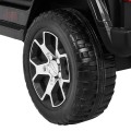 Jeep Wrangler Rubicon dětská baterie černá + dálkové ovládání + rádio MP3 LED + kola EVA