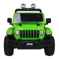 Jeep Wrangler Rubicon dětská baterie zelená dálkové rádio MP3 LED kola EVA