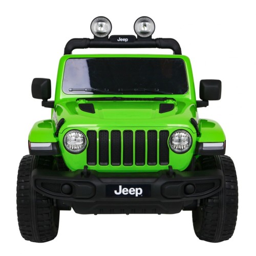 Jeep Wrangler Rubicon dětská baterie zelená dálkové rádio MP3 LED kola EVA
